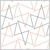 INVENTORY REDUCTION - Tangled Pennants quilting pantograph pattern by Sarah Ann Myers