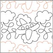 INVENTORY REDUCTION - Up Up and Away PAPER longarm quilting pantograph design by Sarah Ann Myers