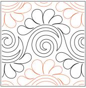 Swanky PAPER longarm quilting pantograph design by Patricia Ritter Sarah Ann Myers