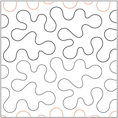 Overflow quilting pantograph pattern by Sarah Ann Myers