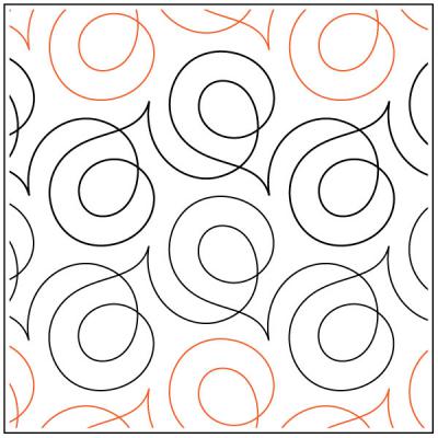 Soho quilting pantograph pattern by Sarah Ann Myers