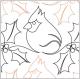 INVENTORY REDUCTION - Christmas Cardinal quilting pantograph pattern by Sarah Ann Myers