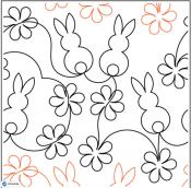 Easter Bunny PAPER longarm quilting pantograph design by Timeless Quilting Designs