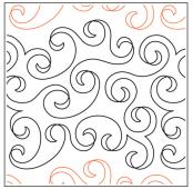 Flirtatious PAPER longarm quilting pantograph design by Timeless Quilting Designs