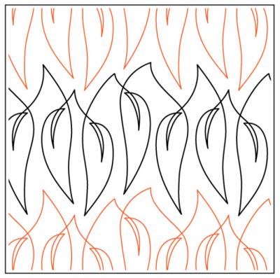 Aussie Gum Leaves PAPER longarm quilting pantograph design by Timeless Quilting Designs