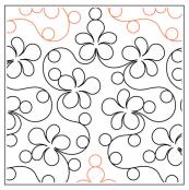 Blooming Love PAPER longarm quilting pantograph design by Timeless Quilting  Designs