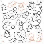 INVENTORY REDUCTION - Christmas Holly Bells PAPER longarm quilting pantograph design by Timeless Quilting Designs