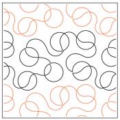Circle Back Border PAPER longarm quilting pantograph design by Timeless Quilting Designs 1