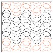 INVENTORY REDUCTION - Circle Back Petite PAPER longarm quilting pantograph design by Timeless Quilting Designs