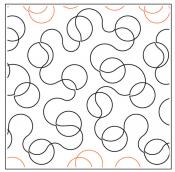 Circle Back PAPER longarm quilting pantograph design by Timeless Quilting Designs 1