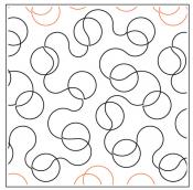 Circle Back PAPER longarm quilting pantograph design by Timeless Quilting Designs