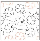 Clover Field PAPER longarm quilting pantograph design by Timeless Quilting Designs 1