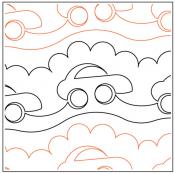 Country Road Route #1 PAPER longarm quilting pantograph design by Timeless Quilting Designs 1
