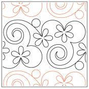 INVENTORY REDUCTION - Daisy Play PAPER longarm quilting pantograph design by Timeless Quilting Designs