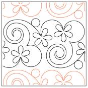 Blooming Love PAPER longarm quilting pantograph design by Timeless Quilting  Designs