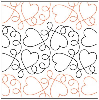 INVENTORY REDUCTION - Timeless's Love Doodles - Petite PAPER longarm quilting pantograph design by Timeless Quilting Designs