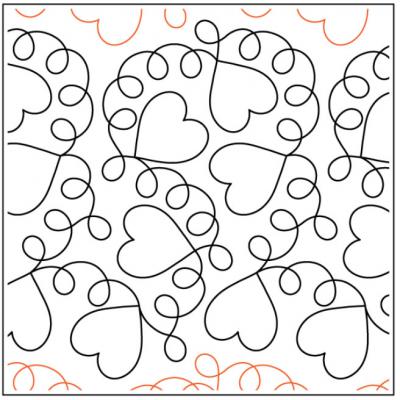 INVENTORY REDUCTION - Timeless's Love Doodles PAPER longarm quilting pantograph design by Timeless Quilting Designs