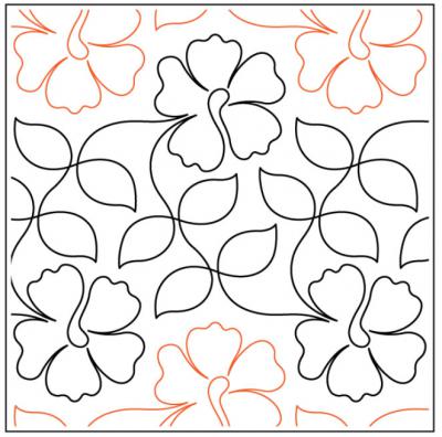 Timeless's Summer Blooms PAPER longarm quilting pantograph design by Timeless Quilting Designs
