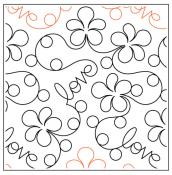 Blooming Love PAPER longarm quilting pantograph design by Timeless Quilting Designs 1