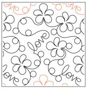 INVENTORY REDUCTION - Blooming Love PAPER longarm quilting pantograph design by Timeless Quilting Designs