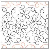 Daisies Galore PAPER longarm quilting pantograph design by Timeless Quilting Designs