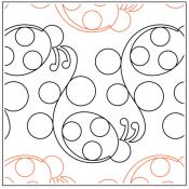 Timeless's Ladybugs PAPER longarm quilting pantograph design by Timeless Quilting Designs