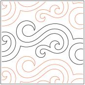 Swanky PAPER longarm quilting pantograph design by Patricia Ritter Sarah  Ann Myers