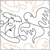 INVENTORY REDUCTION - Fright Nite PAPER longarm quilting pantograph design by Lisa Calle 1