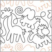 INVENTORY REDUCTION - Animal Crackers PAPER longarm quilting pantograph design by Patricia Ritter of Urban Elementz