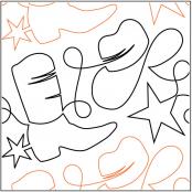 INVENTORY REDUCTION - Yippee Ki Yay pantograph pattern by Patricia Ritter of Urban Elementz