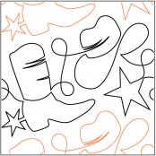 Yippee-Kay-Yay-quilting-pantograph-pattern-Patricia-Ritter-Urban-Elementz