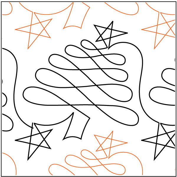 Christmas-Doodle-Trees-quilting-pantograph-pattern-Patricia-Ritter-Urban-Elementz