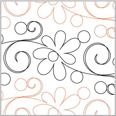 Daisy-Doodle-Petite-quilting-pantograph-pattern-Patricia-Ritter-Urban-Elementz