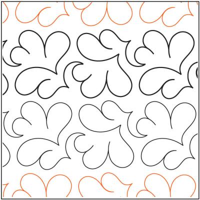 Whirlwind Petite PAPER longarm quilting pantograph design by Patricia Ritter of Urban Elementz