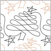 INVENTORY REDUCTION - Christmas Doodle Trees PAPER longarm quilting pantograph design by Patricia Ritter of Urban Elementz