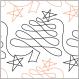 Christmas Doodle Trees PAPER longarm quilting pantograph design by Patricia Ritter of Urban Elementz
