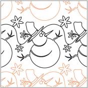INVENTORY REDUCTION - Snowmen & Snowflakes PAPER longarm quilting pantograph design by Patricia Ritter of Urban Elementz
