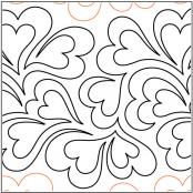 Whole Lotta Love PAPER longarm quilting pantograph design by Patricia Ritter of Urban Elementz