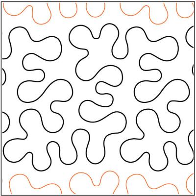 Scribbles PAPER longarm quilting pantograph design by Patricia Ritter of Urban Elementz