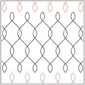 Chicken Wire PAPER longarm quilting pantograph design by Patricia Ritter of Urban Elementz 1