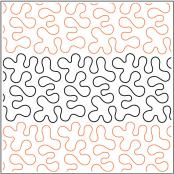 Scribbles PAPER longarm quilting pantograph design by Patricia Ritter of Urban Elementz 1