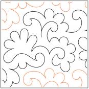 Snapdragons PAPER longarm quilting pantograph design by Patricia Ritter of Urban Elementz