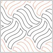 INVENTORY REDUCTION - Wavy Gravy PAPER longarm quilting pantograph design by Patricia Ritter of Urban Elementz