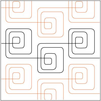 Bauhaus Baby quilting pantograph pattern by Patricia Ritter of Urban Elementz