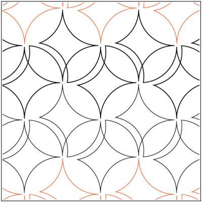 Easy Orange Peel quilting pantograph pattern by Patricia Ritter of Urban Elementz
