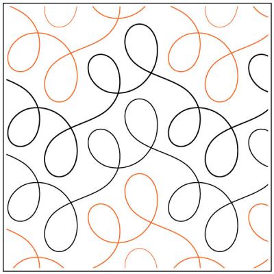 INVENTORY REDUCTION - Modern Twist Unraveled PAPER longarm quilting pantograph design by Patricia Ritter of Urban Elementz