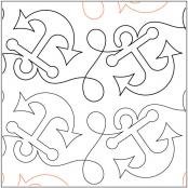 Anchors Aweigh PAPER longarm quilting pantograph design by Patricia Ritter of Urban Elementz