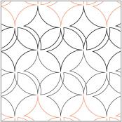 Easy Orange Peel PAPER longarm quilting pantograph design by Patricia Ritter of Urban Elementz