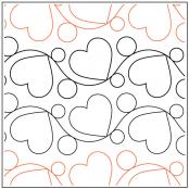 INVENTORY REDUCTION - Rock n Roll Heartz Petite PAPER longarm quilting pantograph design by Patricia Ritter of Urban Elementz