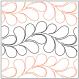 INVENTORY REDUCTION - Croissant Petite PAPER longarm quilting pantograph design by Patricia Ritter of Urban Elementz